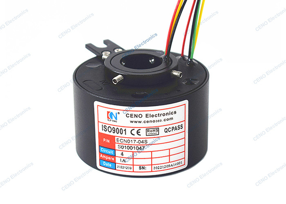4 δαχτυλίδι ολίσθησης σημάτων κυκλωμάτων 600rpm 17mm μέσω της τρύπας για την εφαρμογή βιομηχανίας