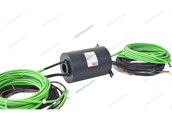 IO Wire 100M Ethernet Signal Slip Ring με διάτρητη τρύπα ID38mm για τη βιομηχανία