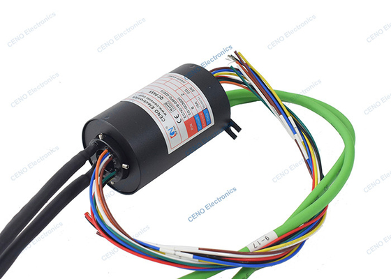 2 κυκλώματα 1000M Ethernet Σημείο Slip Ring με 8 κυκλώματα 10A για τη βιομηχανία