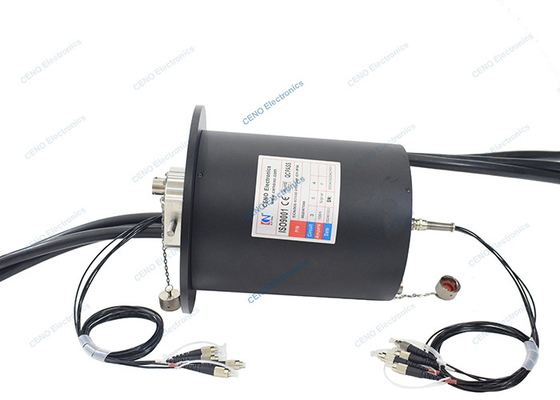4 κανάλια SM MM Οπτική ίνα Rotary Joint Slip Ring με FORJs για το ρομπότ