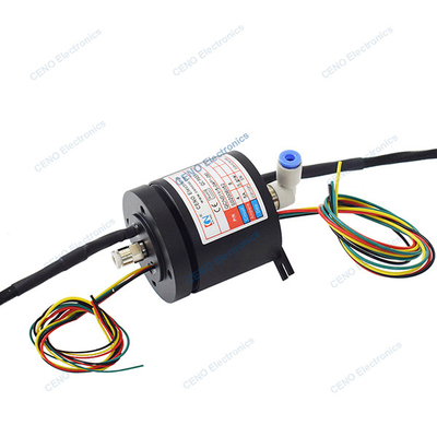 Ενσωματώστε Pneumatic περιστρεφόμενη ένωση συνδυασμός αγωγική περιστροφή με σήμα κωδικοποιητή
