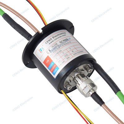 Ενσωματώστε RF δαχτυλίδι γλιστ με σήμα Ethernet ισχύος και ραδιοσυχνοτήτων περιστρεφόμενη ένωση
